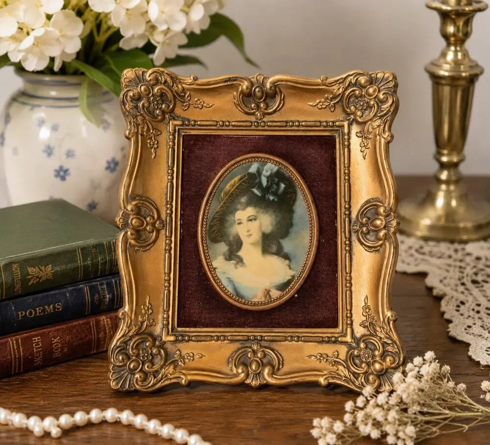Vintage Cameo Creation Lady Sheffield Thomas Gainsborough Framed Mini Portrait